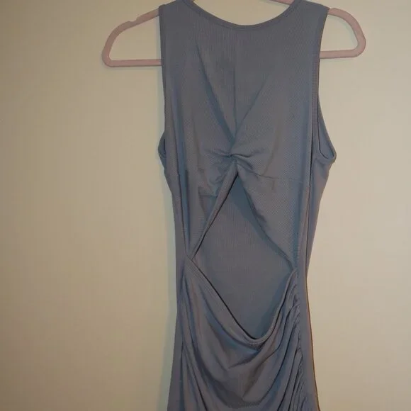 BABY BLUE CUT OUT DRESS - Picture 4 of 6